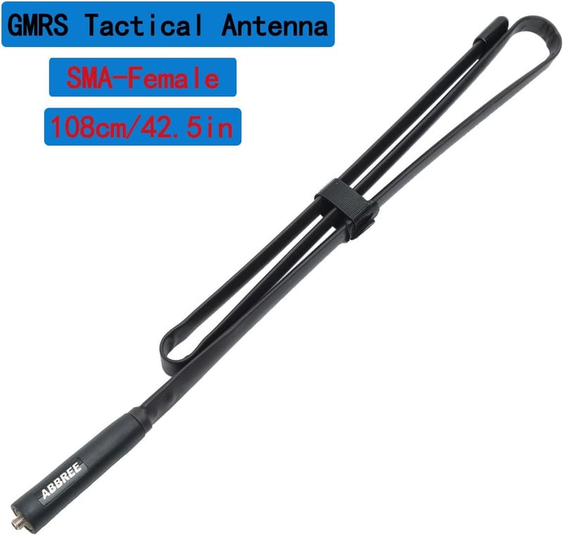 ABBREE GMRS Radio Antenna 42.5-inch (462-467MHz) SMA Female CS Tactical Antenna for Baofeng UV-5R AR-152 UV-82 BF-888S and GM-15 Pro GMRS GM-5RH TD-H3 Radio Antennas - Image 2